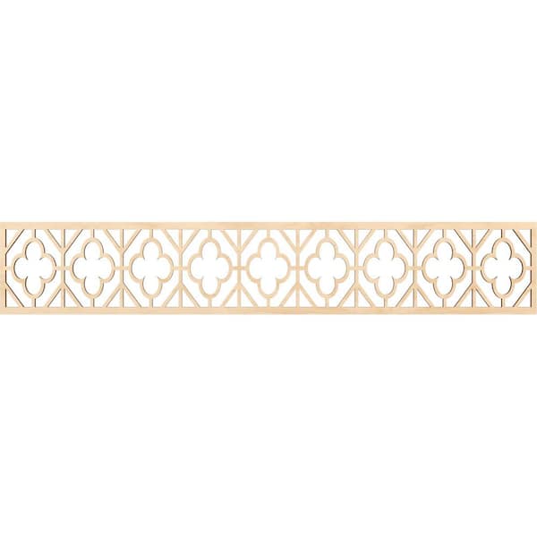 Ekena Millwork Hazelton Fretwork 0.25 in. D x 46.625 in. W x 8 in. L Birch Wood Panel Moulding