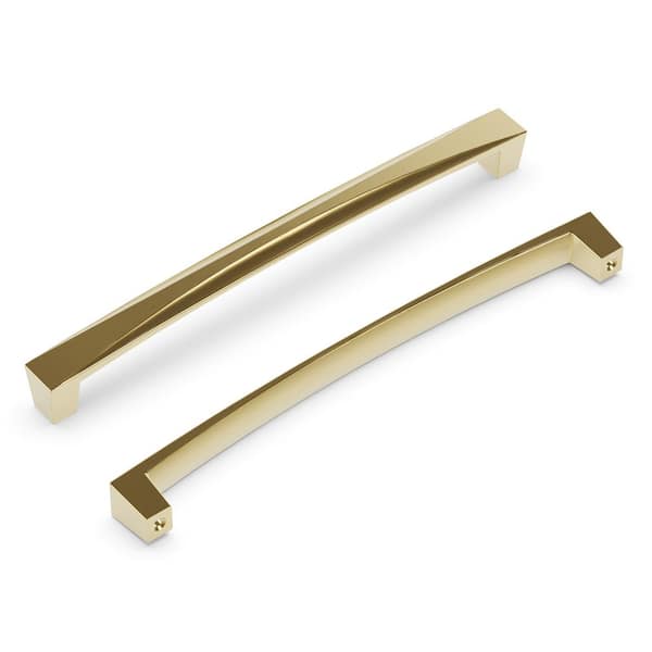 HICKORY HARDWARE Crest Collection Pull 7-9/16 in. (192 mm) Center to Center Champagne Bronze Finish Modern Bar Pull Zinc