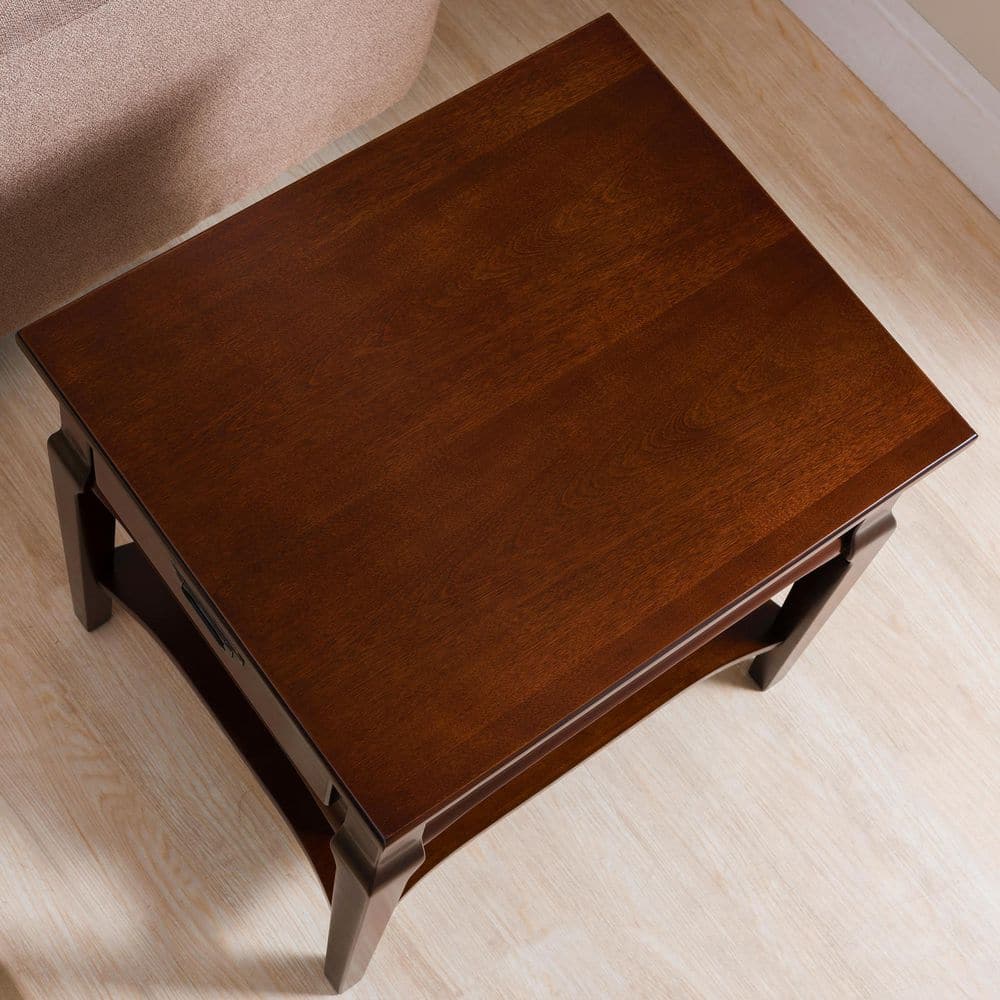 Stratus 24 in. Cherry Drawer End Table - thumbnail 8
