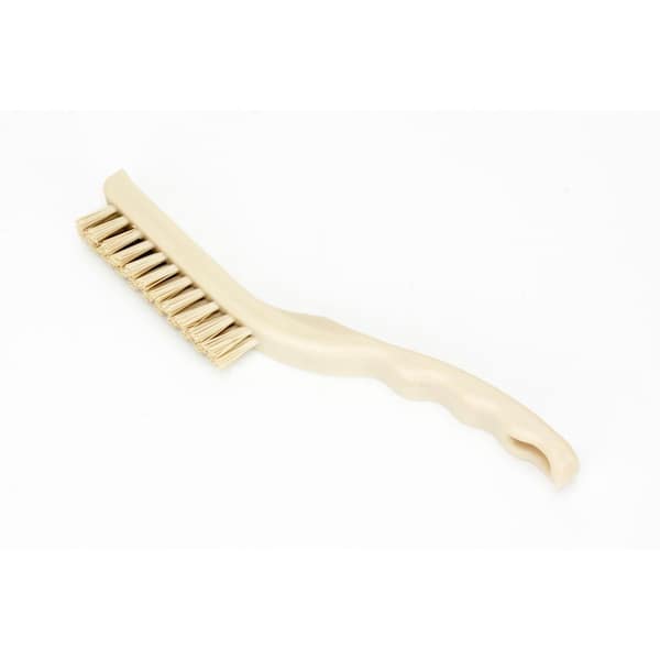 9" Narrow Detail Scrub Brush, Tan, 6 Pack
