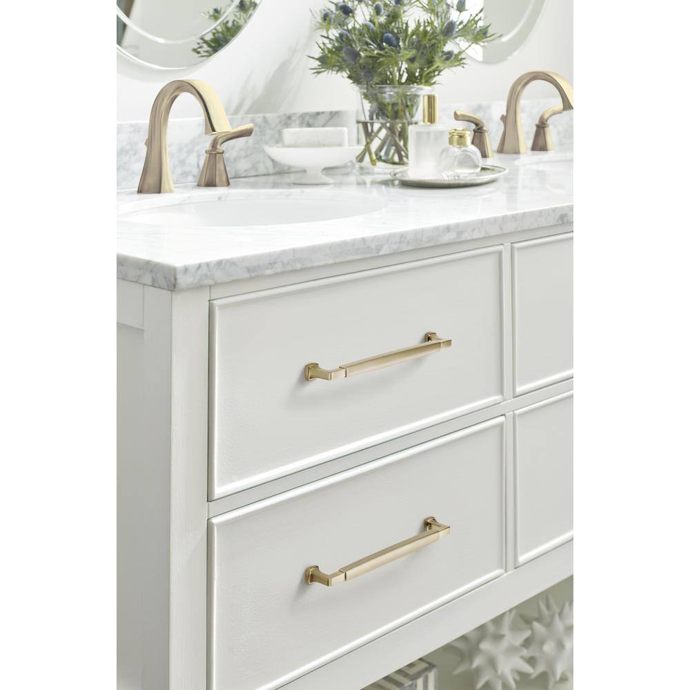 Golden Champagne 9.563" Cabinet Drawer Pull with Mounting Hardware