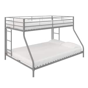 Fulton Silver Metal Twin Over Full Bunk Bed
