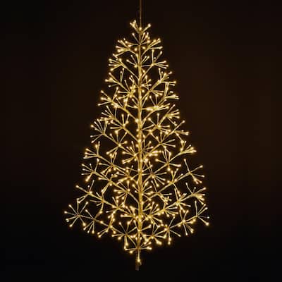 Gold Pre Lit Christmas Trees Artificial Christmas Trees The Home Depot
