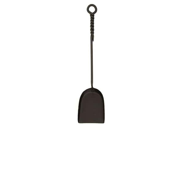 18 in. Tall Black Mini Rope Design Fireplace Shovel Tool