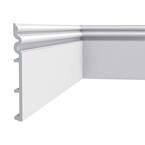 7/8 in. D x 9-7/8 in. W x 78-3/4 in. L Primed White High Impact Polystyrene Baseboard Moulding (1-Pack)