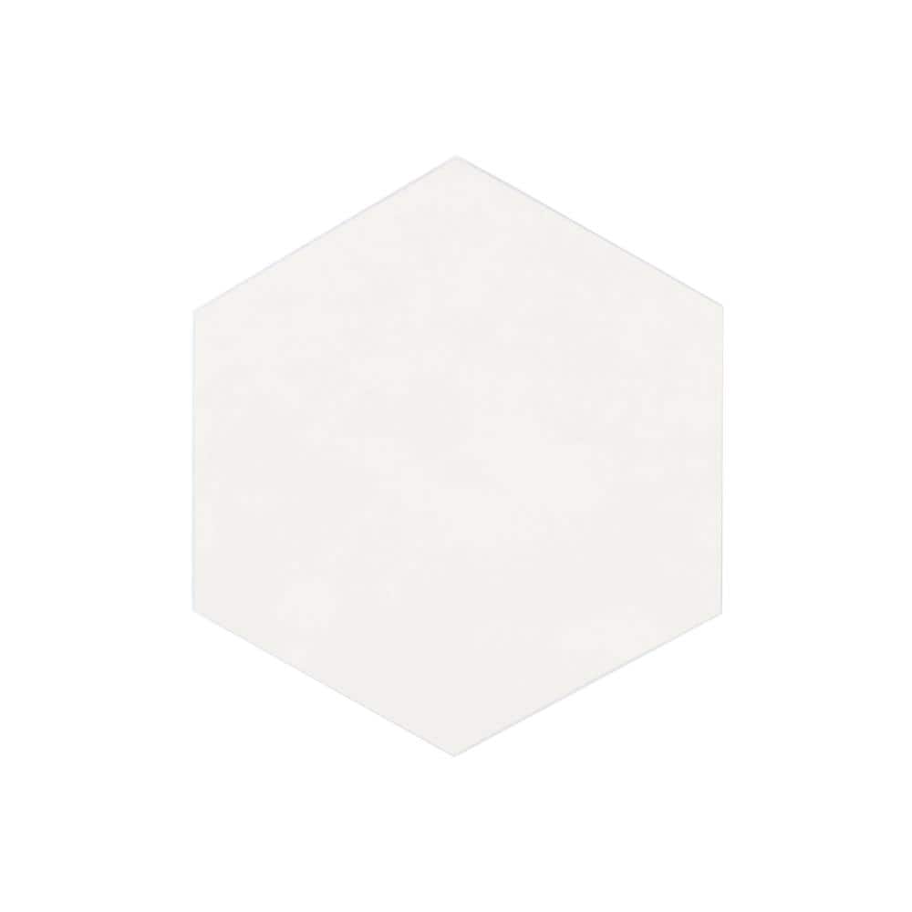 White Matte Hexagon Porcelain Tile for Indoor Use