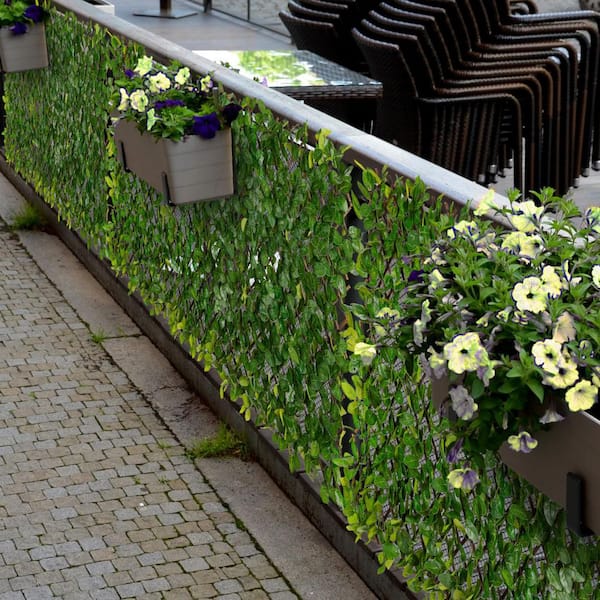 Vigoro 36 in. Green Artificial PVC Expandable Trellis 36 in. x 72