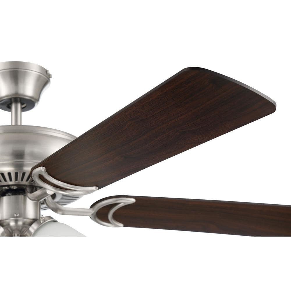 52'' Brushed Nickel Ceiling Fan with LED Lights