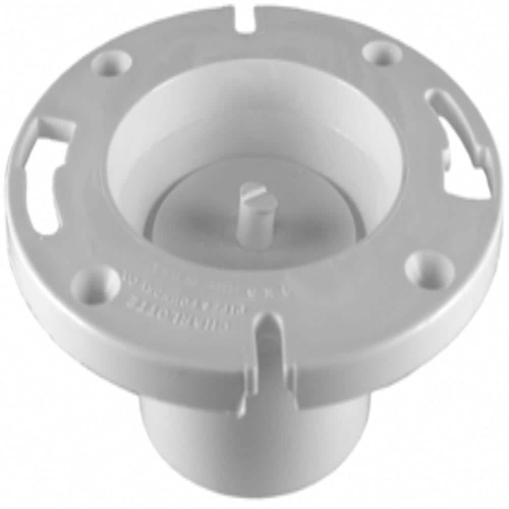 Charlotte Pipe 4 in. x 3 in. Adjustable DWV TW Closet Flange PVC