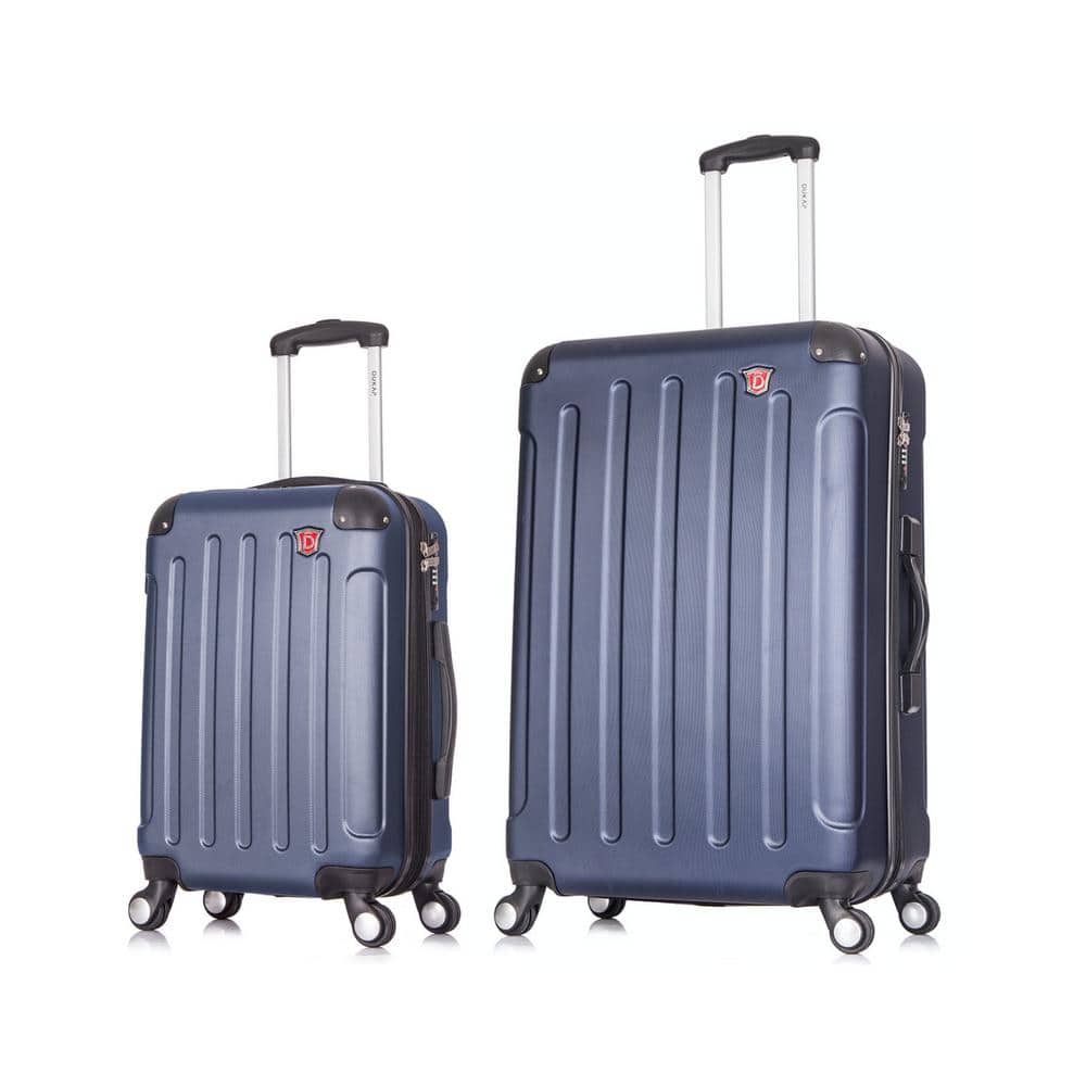 Intely 20 in./28 in. Blue Smart Hardside Set with USB Port & Integrated Wei