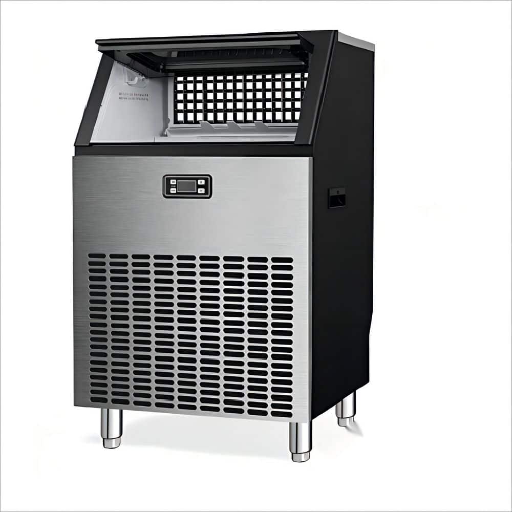 15.2 in. 100 lb. Freestanding Ice Maker in Silver