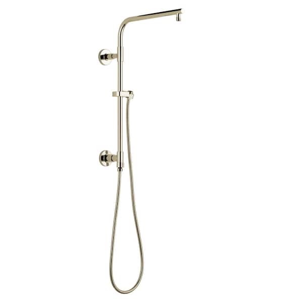 Delta Emerge Round Contemporary 18 in. Column Shower Bar in Lumicoat Polished Nickel