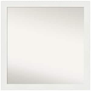 Vanity White Narrow 29.5 in. W x 29.5 in. H Square Non-Beveled Framed Wall Mirror in White