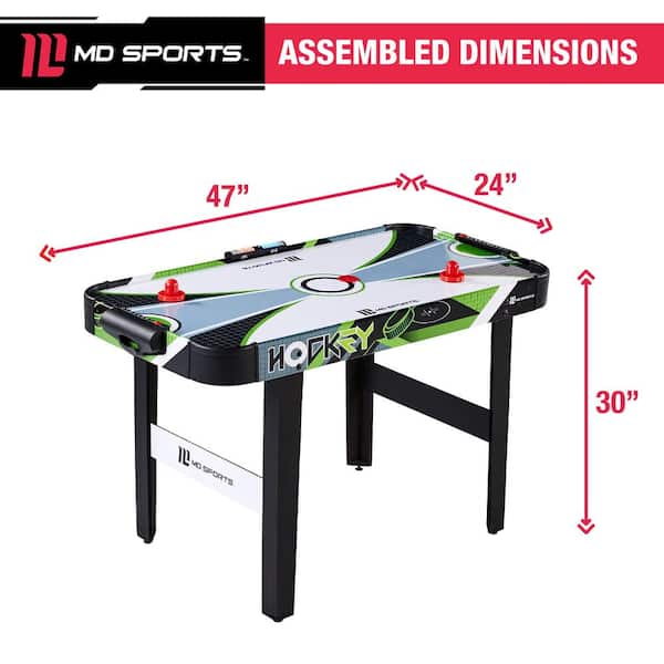 MD Sports 48 Air Powered Hockey Table, 48 x 24 x 30