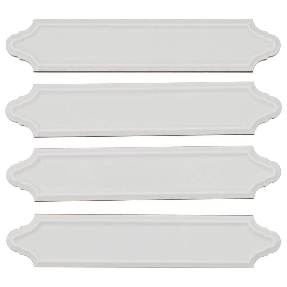 Concerto-Altowood Truva 2 in. x 9 in. Glossy Ceramic Beveled Lantern Wall T