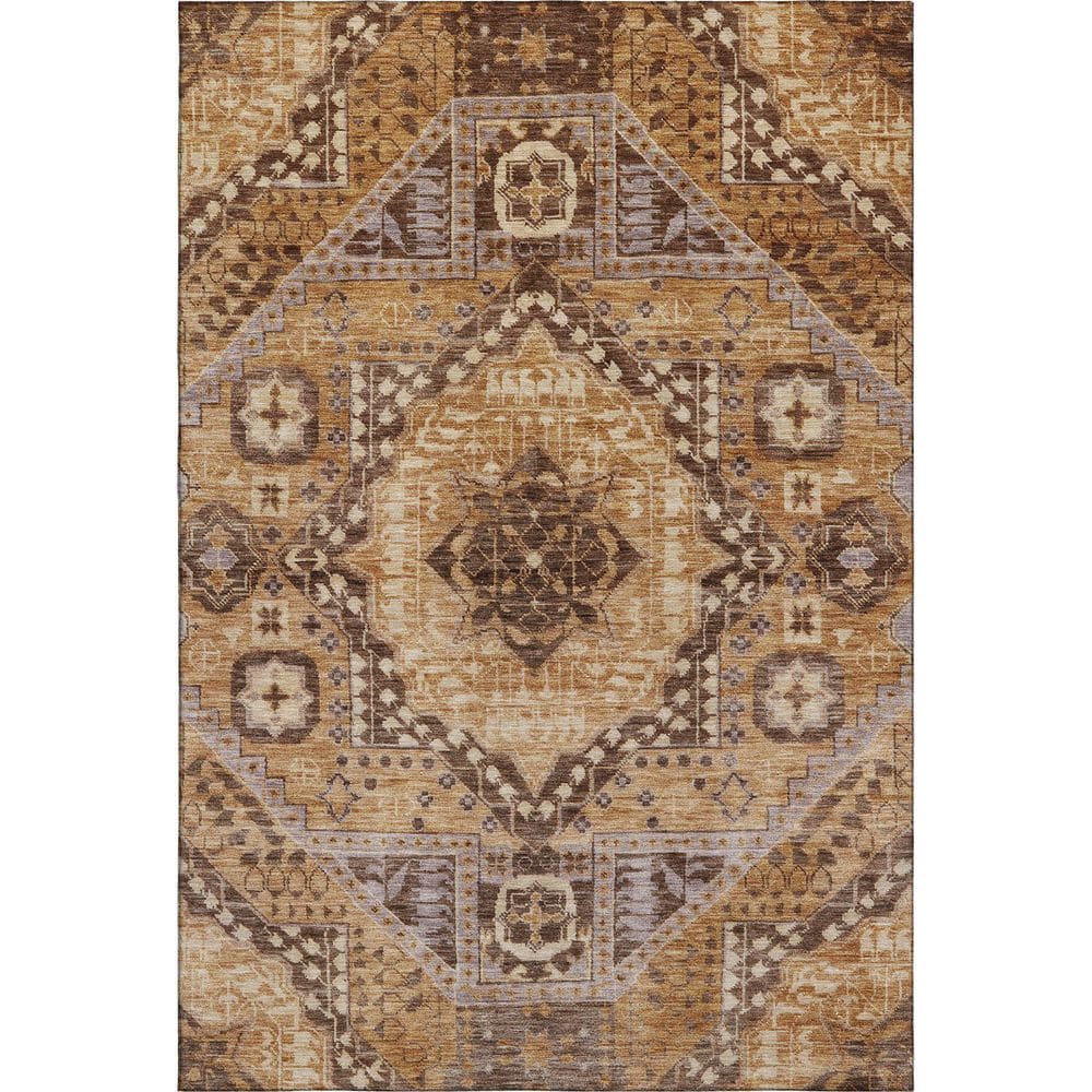 Addison Rugs Mayfield Premium Machine Washable Abstract AMF1924 Copper ...