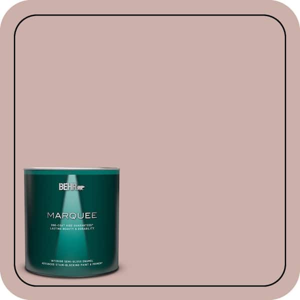 BEHR MARQUEE 1 qt. Home Decorators Collection #HDC-CT-07A Vintage Tea Rose One-Coat Hide Semi-Gloss Enamel Interior Paint & Primer