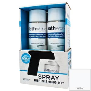 32 oz. Tub and Tile Refinishing Kit - 2 Spray Cans, White