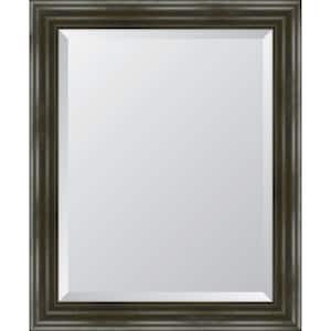 Medium Rectangle Gray Beveled Glass Classic Mirror (28 in. H x 34 in. W)