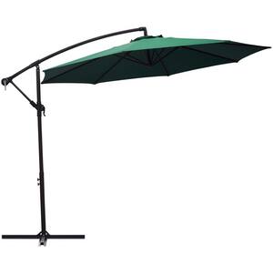 120 in. Innovative Tilt Design Offset Cantilever Umbrella in Green