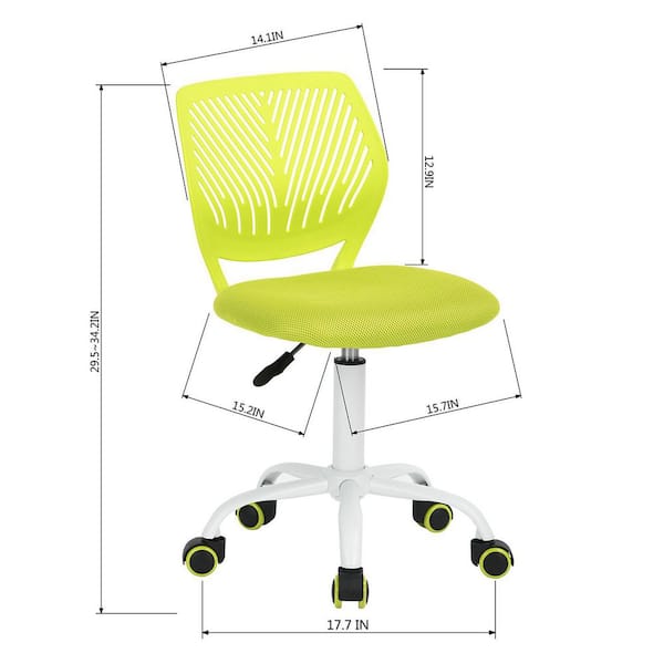 Homy Casa Carnation Green Upholstery Task Chair with Adjustable Height  Carnation Green - The Home Depot