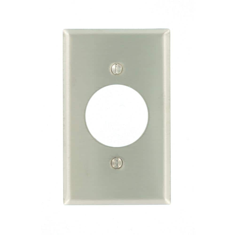 Leviton Stainless Steel 1Gang Single Outlet Wall Plate (1Pack) 84020