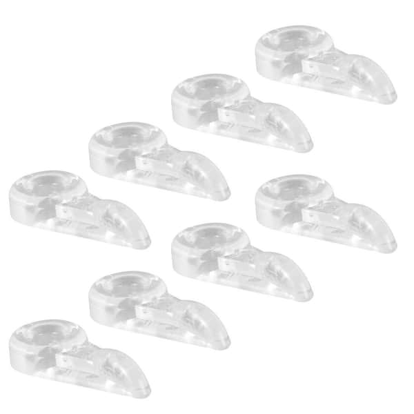 Storm Door Panel Clip, Flush, Clear Acrylic (8-pack)
