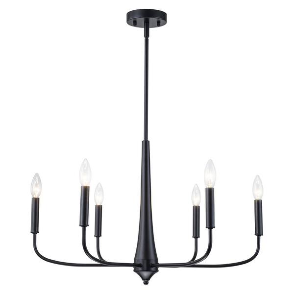 LWYTJO 26 in. 6 - Light Black Classic / Traditional Candle Style