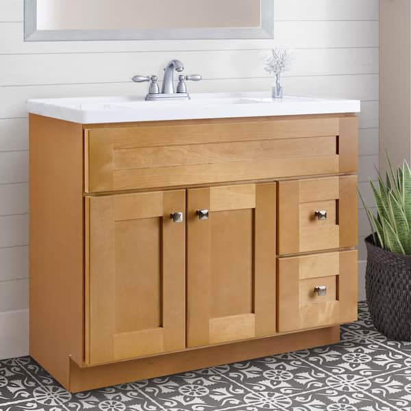Design House Brookings 36 in. W x 21.73 in. D x 31.5 in. H Fully Assembled Bath Vanity Cabinet without Top in Modern Birch