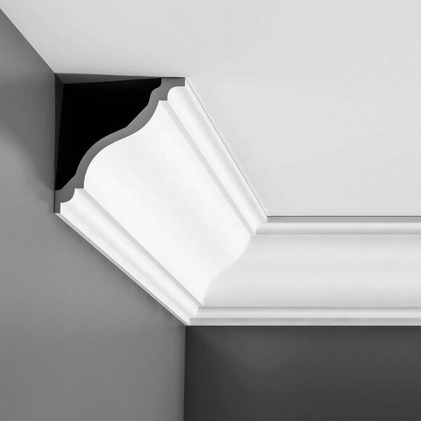 ORAC DECOR 4-3/8 in. x 4-3/4 in. x 78-3/4 in. Primed White Plain Polyurethane Crown Moulding (13-Pack)
