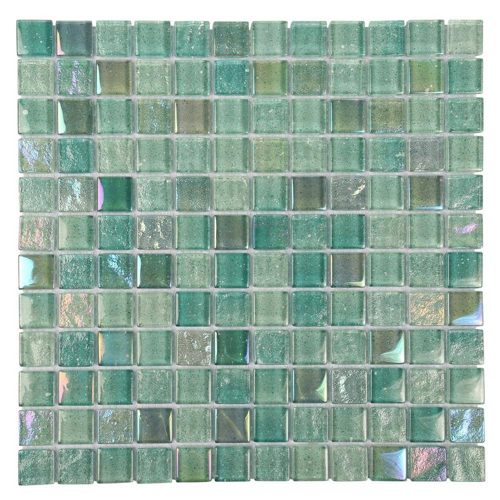 Sprite Green Polished Glass Mosaic Wall Tile