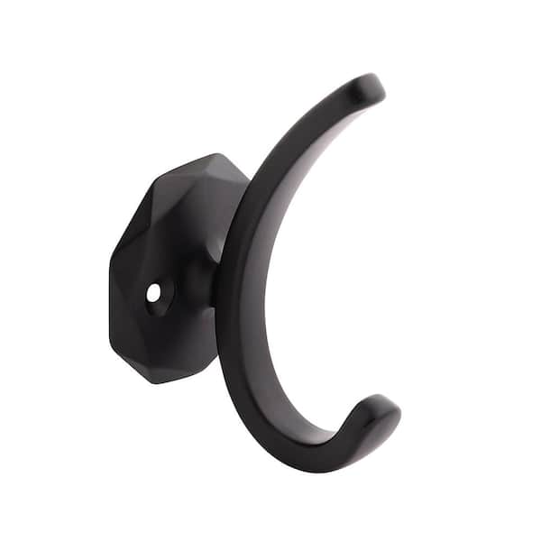Karat 1-1/4 in. Matte Black Hook (5-Pack)