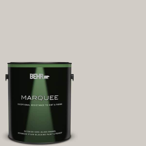 BEHR MARQUEE 1 gal. Home Decorators Collection #HDC-NT-20 Cotton Grey Semi-Gloss Enamel Exterior Paint & Primer
