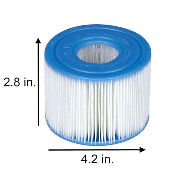 PureSpa Plus Greywood Inflatable 6-Person Hot Tub Spa and Type S1 Filter Cartridges, 12 Pack
