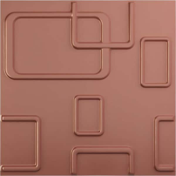 Ekena Millwork 19 5/8 in. x 19 5/8 in. Odessa EnduraWall Decorative 3D Wall Panel, Champagne Pink (12-Pack for 32.04 Sq. Ft.)