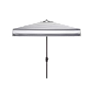 Elsa 7.5 ft. Aluminum Market Tilt Patio Umbrella in Black/White