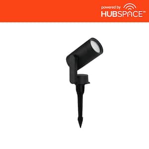 Smart 450 Lumens Low Voltage Black LED Outdoor Spotlight Powered by Hubspace (1-Pack)