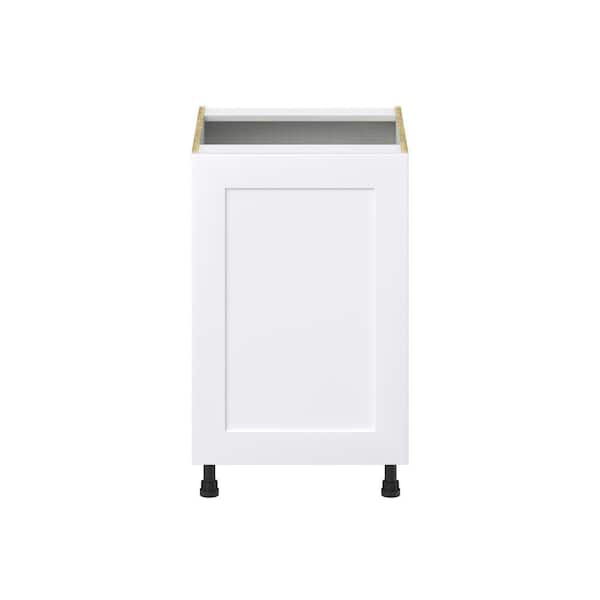 J COLLECTION Wallace 21 in. W x 24 in. D x 34.5 in. H Painted Warm White Shaker Assembled Base Kitchen Cabinet with 3 Inner Drawers