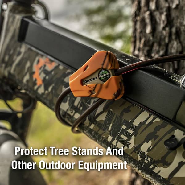 Cable Lock with Key, Adjustable to 6 ft., Mossy Oak Blaze Orange (2-Pack)