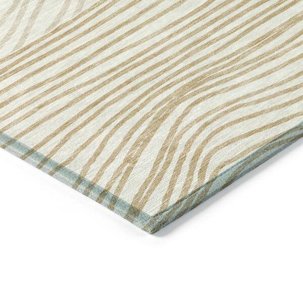 Chantille Machine Washable Indoor/Outdoor Abstract ACN2350 Ivory 2 ft. 3 in. x 7 ft. 6 in. Runner Rug