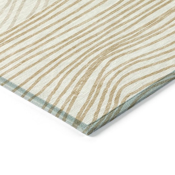 Chantille Machine Washable Indoor/Outdoor Abstract ACN2350 Ivory 3 ft. x 4 ft. Area Rug