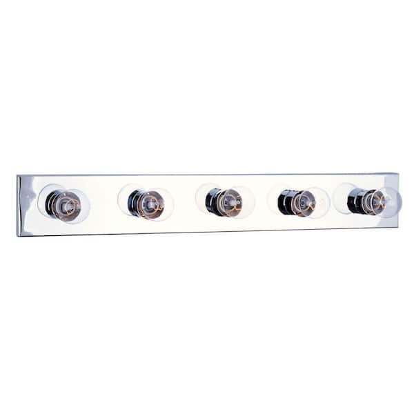 Essentials 5-Light Polished Chrome Bath Vanity Light