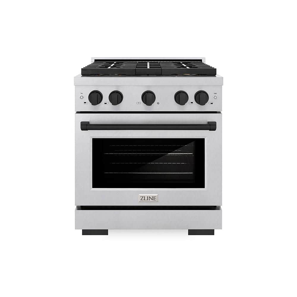 Autograph 30 in. 4.2 cu. ft. Dual Fuel Range with 4 Burner Cooktop in Satin Stainless Steel and Matte Black price history on PriceWatchPro
