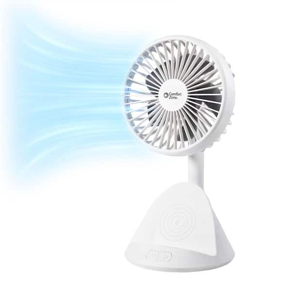 4 in. 3-Speed Personal Fan with Phone Charger