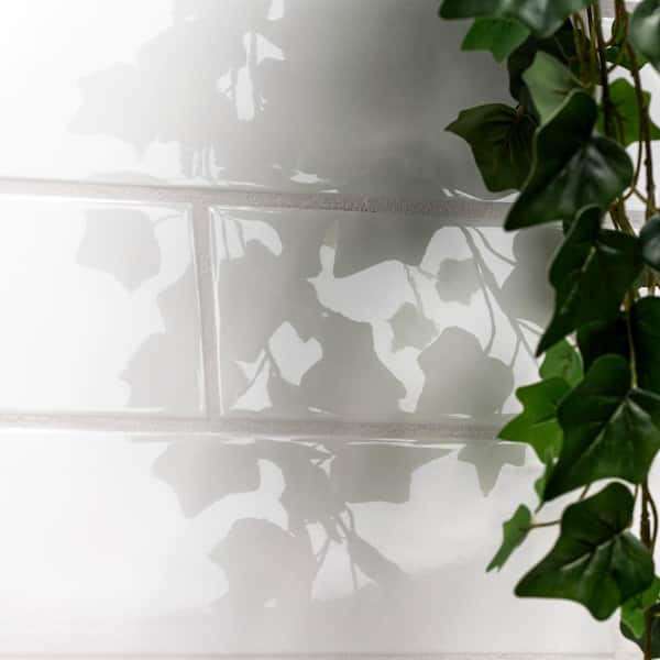 Matrix White 4 in. x 16 in. Glossy Ceramic Wall Tile (11.1 sq. ft./Case)