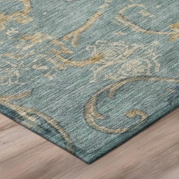 Chantille Machine Washable Indoor/Outdoor Abstract ACN3012 Denim 5 ft. x 7 ft. 6 in. Area Rug