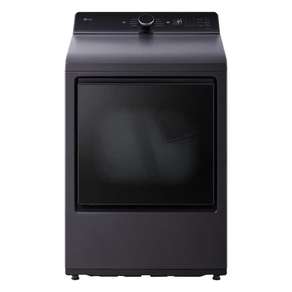 LG 7.3 cu. ft. Vented SMART Electric Dryer in Matte Black with EasyLoad Door and Sensor Dry Technology