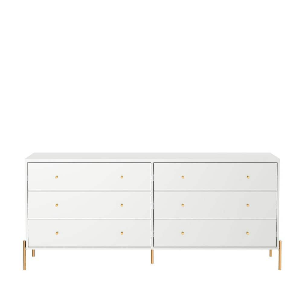 White and deals gold double dresser