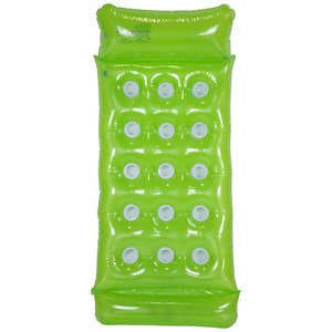 64.75 in. Green Inflatable 15-Pocket Swimming Pool Lounge