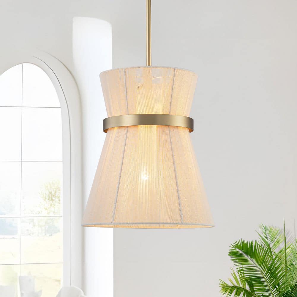 Gold 2-Light Pendant Light with Pleated Double Fabric Shade for Dining Room, Kitchen Island or Bedroom,Adjustable Height price history on PriceWatchPro